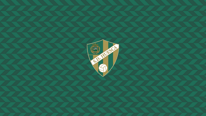 SD Huesca Soccer Logo Green Pattern
