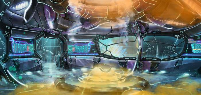 Destroy All Humans! Glowing Alien Command Center