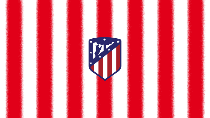 Atlético Madrid Logo Red White Stripes
