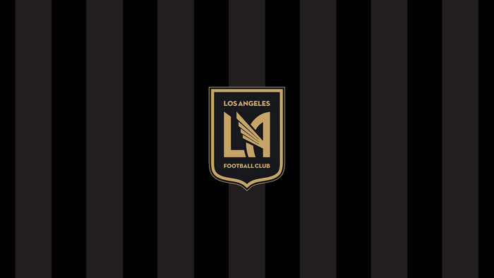 Los Angeles FC Logo with Striped Background