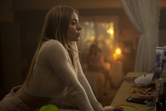 Sydney Sweeney's pensive look in Euphoria