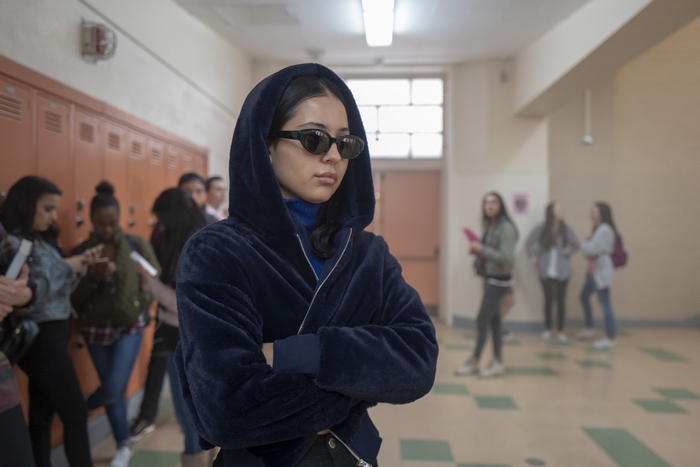 Alexa Demie as Maddy in Euphoria school hallway
