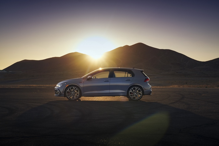 Volkswagen Golf GTI at sunset