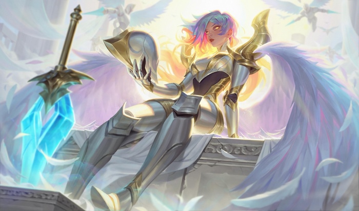 Kayle League of Legends Angelic Knight with Crystal Sword
