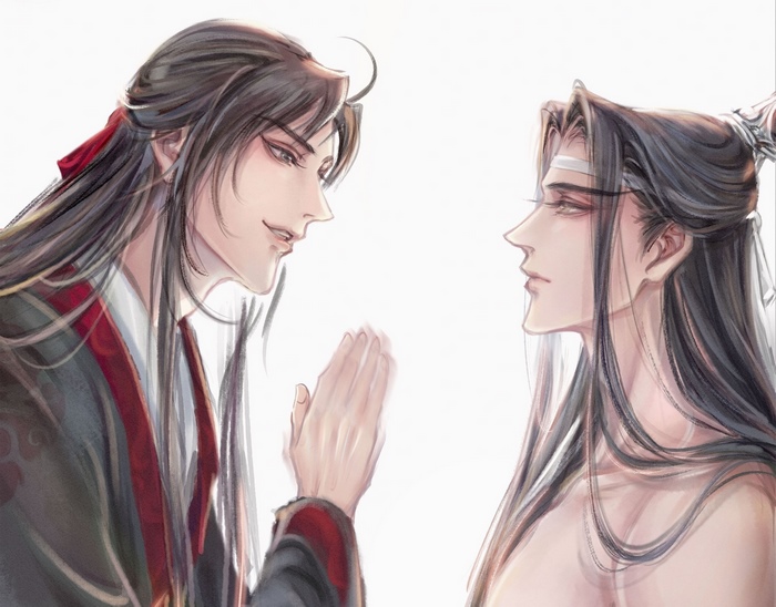 Wei Wuxian and Lan Wangji's tender gaze