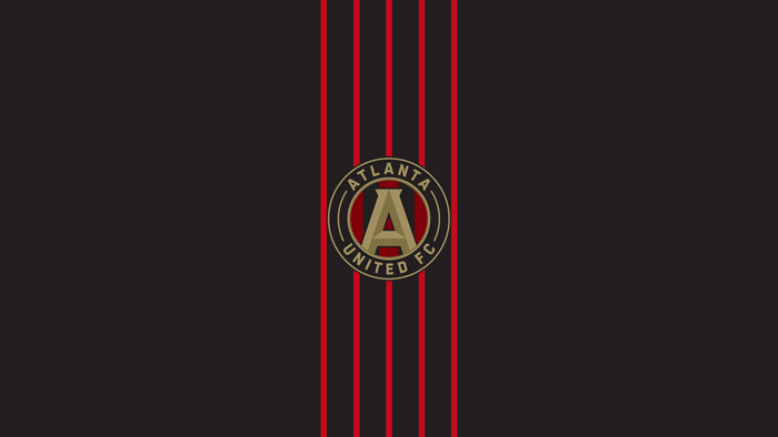 Atlanta United FC Logo Black Red Stripes