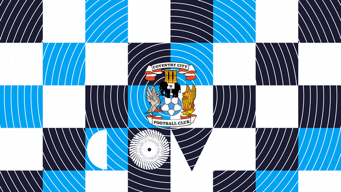 Coventry City F.C. Soccer Emblem Abstract Design