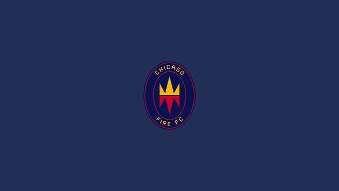 Chicago Fire FC Logo on Dark Blue Background