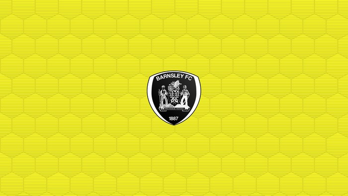 Barnsley F.C. Logo on Yellow Hexagon Pattern