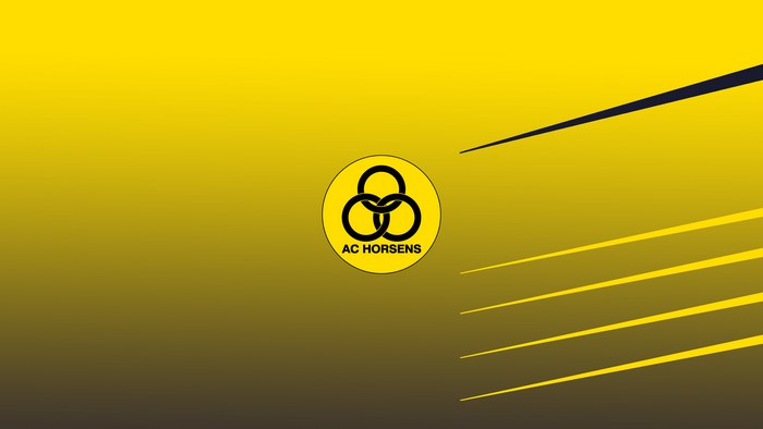 AC Horsens Soccer Emblem on Yellow Gradient Background