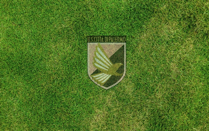 Palermo F.C. Emblem on Grass