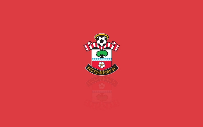 Southampton F.C. Soccer Logo on Red