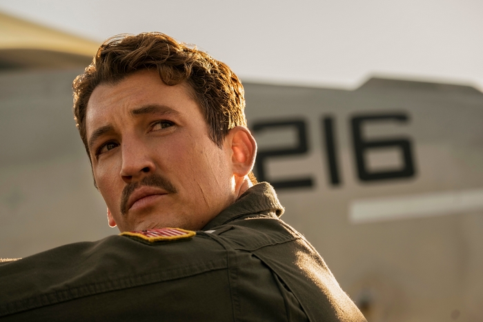 Miles Teller as Rooster in Top Gun: Maverick