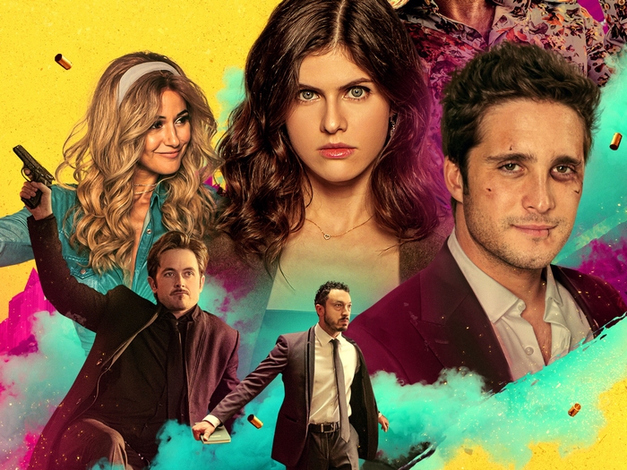 Alexandra Daddario and Diego Boneta in action movie poster