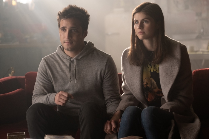 Alexandra Daddario and Diego Boneta Sitting Together