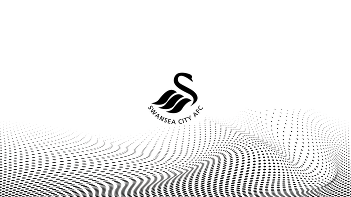 Swansea City AFC logo with abstract dot pattern