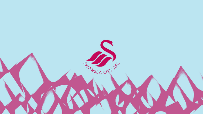 Swansea City AFC logo with abstract design