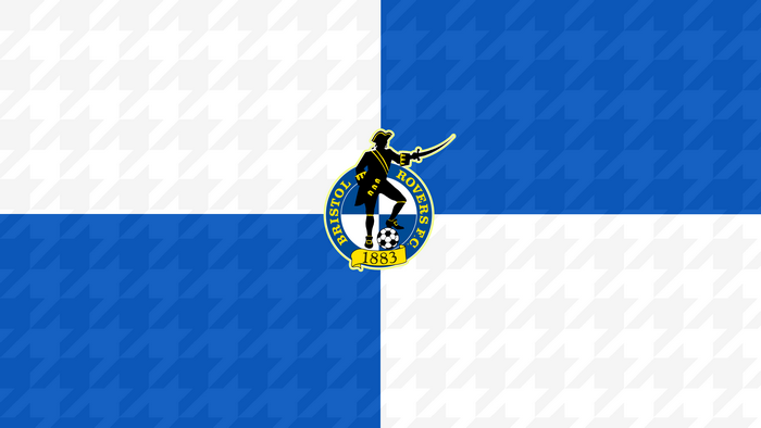 Bristol Rovers F.C. emblem on a houndstooth pattern