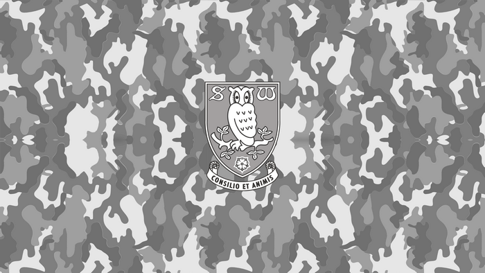 Sheffield Wednesday F.C. logo on camouflage
