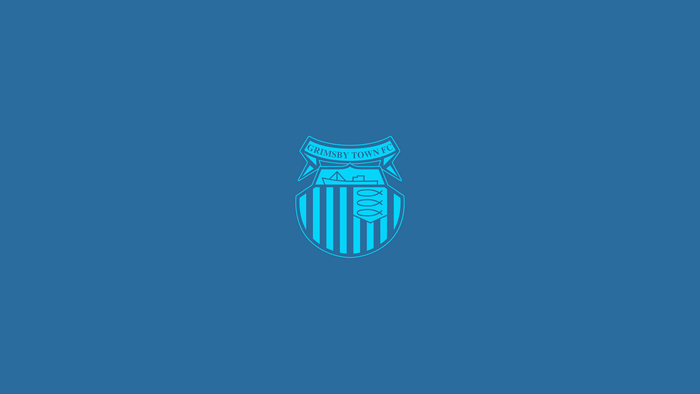 Grimsby Town FC logo on blue background