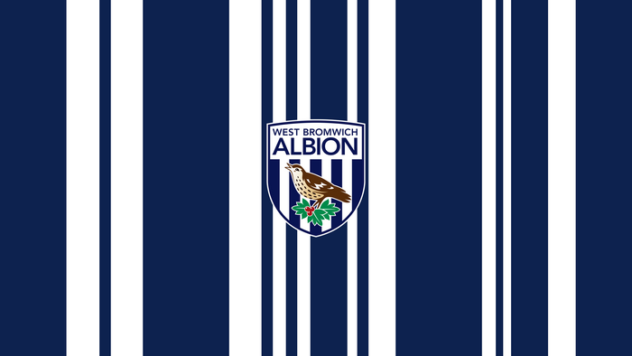 West Bromwich Albion F.C. logo on striped background