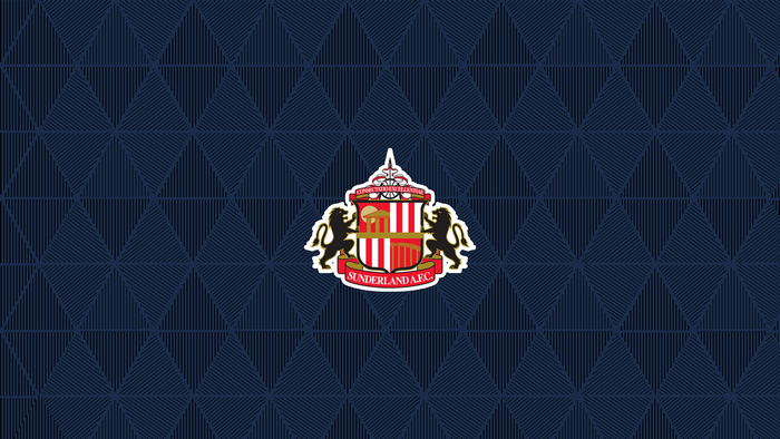 Sunderland A.F.C. emblem on a geometric navy background