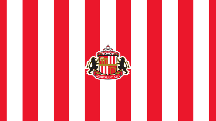 Sunderland A.F.C. logo on red and white stripes