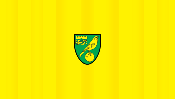 Norwich City F.C. emblem on yellow striped background