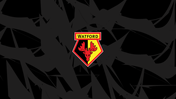 Watford F.C. logo emblem on abstract black background