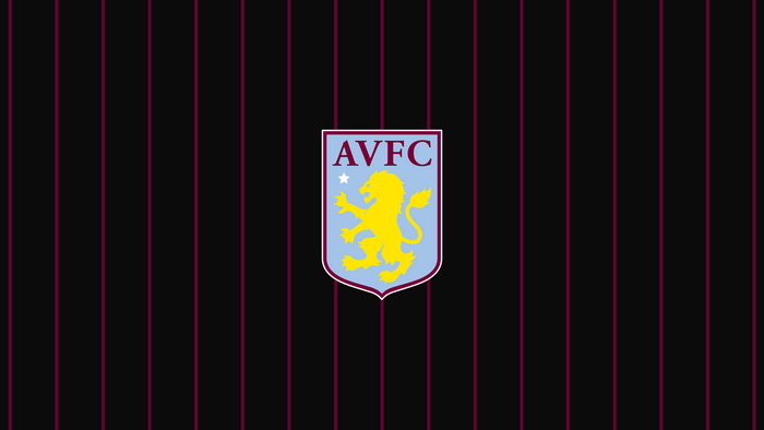Aston Villa F.C. logo on striped background