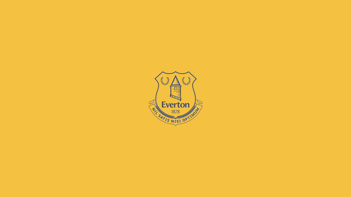 Everton F.C. emblem on a yellow background