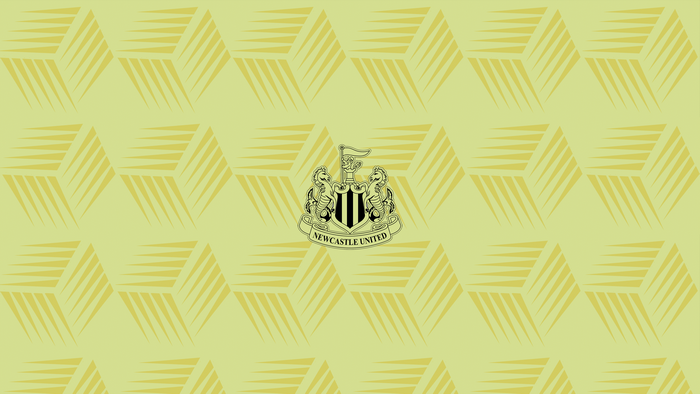 Newcastle United F.C. emblem on a geometric pattern