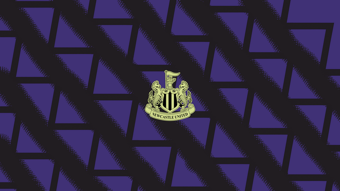 Newcastle United F.C. logo on a purple and black pattern