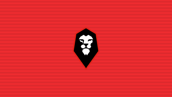 Salford City F.C. logo on red striped background