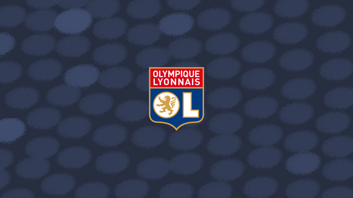 Olympique Lyonnais logo on a dark blue textured background