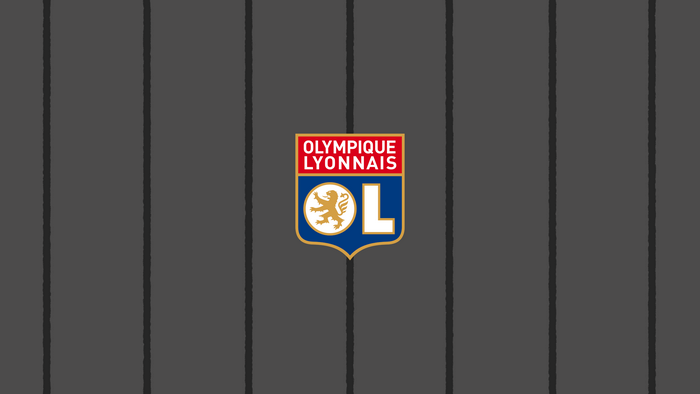 Olympique Lyonnais emblem on a striped background