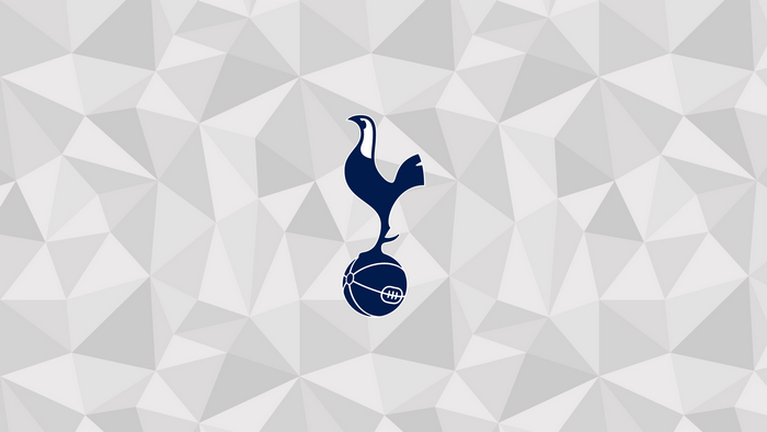 Tottenham Hotspur FC logo on a geometric background