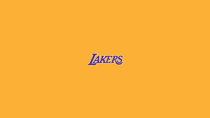 Los Angeles Lakers logo on orange background