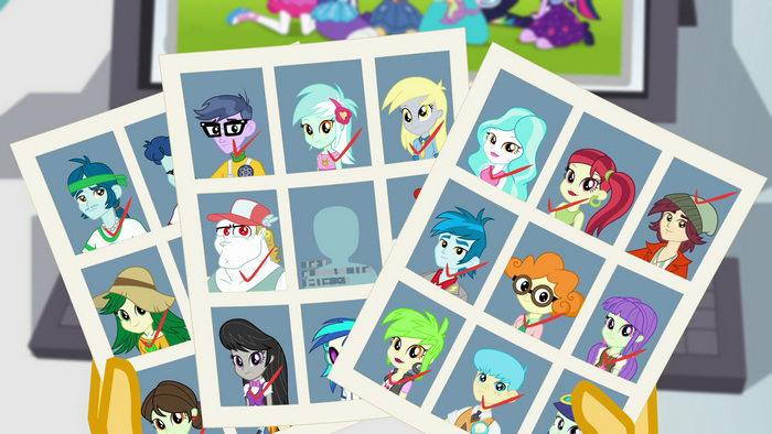 My Little Pony: Equestria Girls characters with checkmarks
