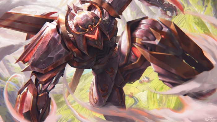 Mecha Zed from League of Legends in action