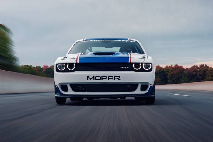 Dodge Challenger Mopar Drag Pak on the road