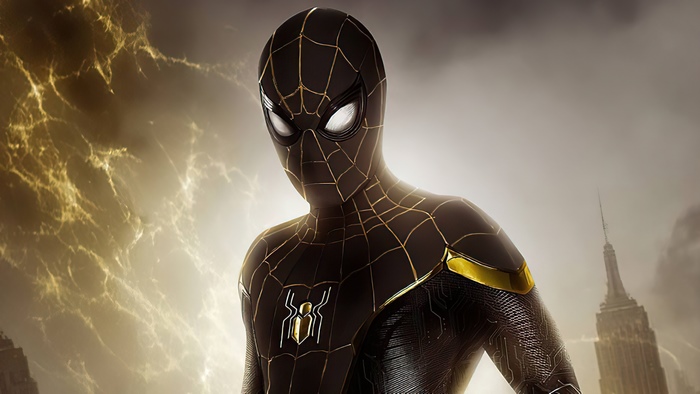 Spider-Man in his new black and gold suit