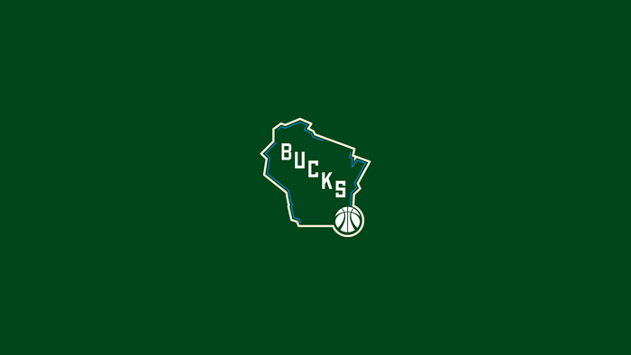 Milwaukee Bucks logo with Wisconsin outline and basketball