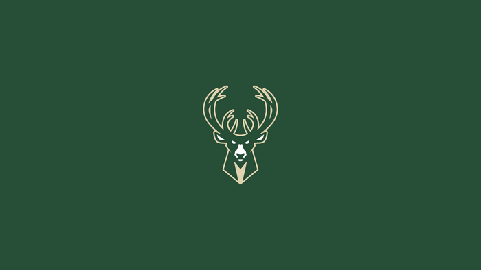 Milwaukee Bucks logo on a green background