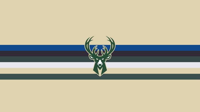 Milwaukee Bucks Logo on Striped Background