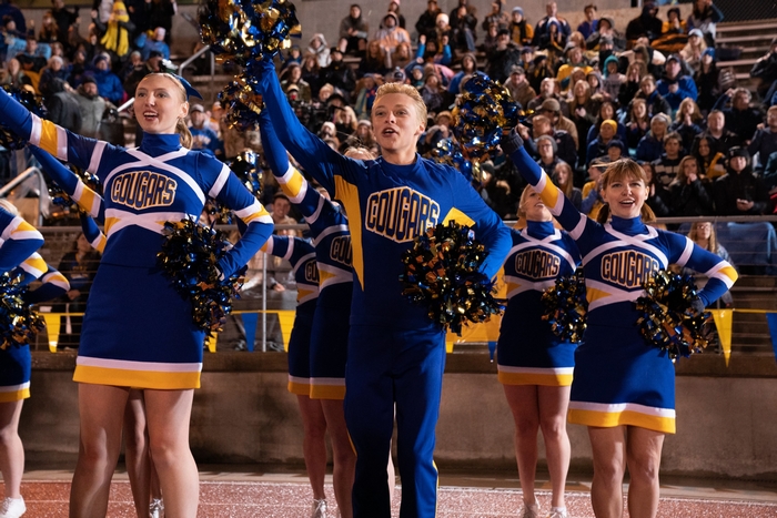 Reid Miller cheers for the Cougars in Joe Bell