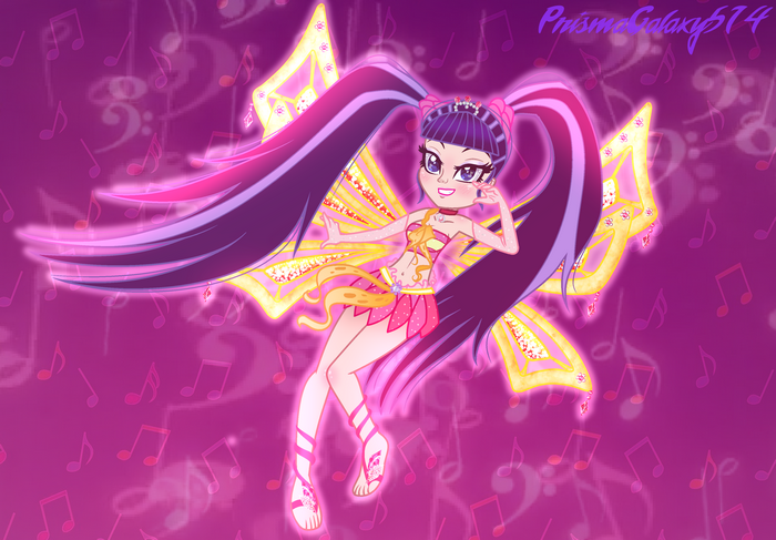 Musa from Winx Club with twintails and fairy wings