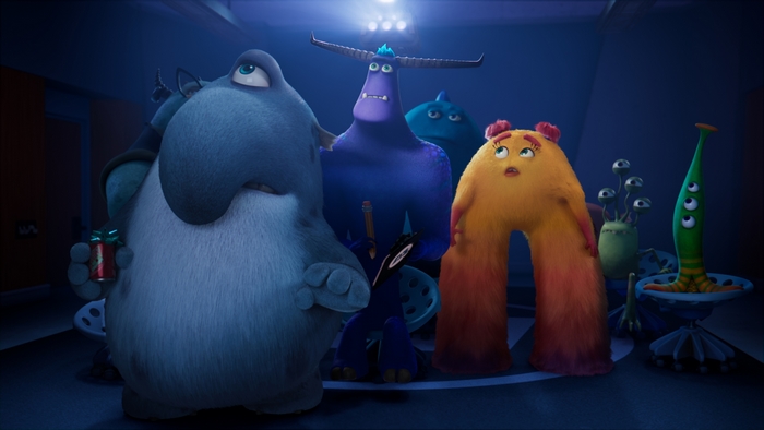 Monsters at Work: Tylor, Val, Duncan, and Fritz