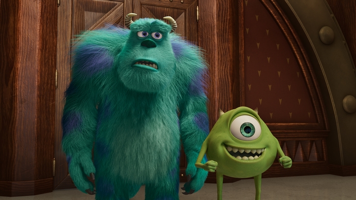 Mike Wazowski and James P. Sullivan from Monsters, Inc.