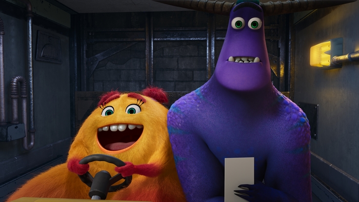 Val Little and Tylor Tuskmon in Monsters At Work
